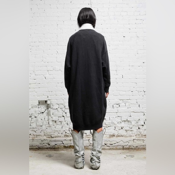 R13 Grunge Sweatshirt Dress - Washed Black. Size XS - Picture 14 of 14